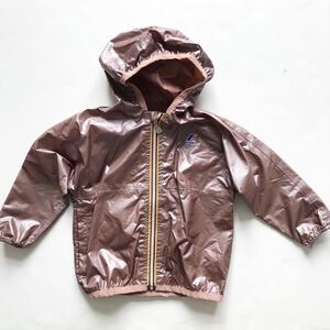K-way iridescent bronze hooded jacket EUC 4Y